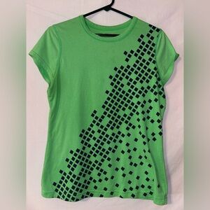 Tek Gear Green Pixel Pattern Kids Tee